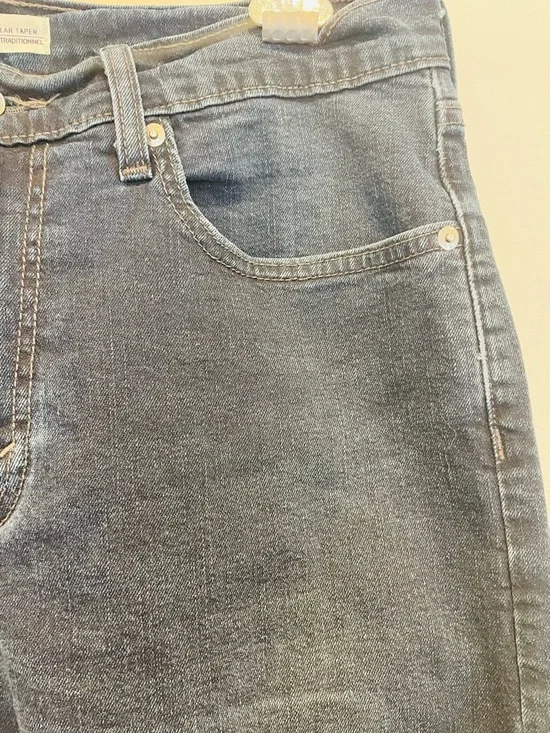 Men's Levi’s Signature Regular Taper Slim Jeans in Indigo Wash - Picture 6 of 10